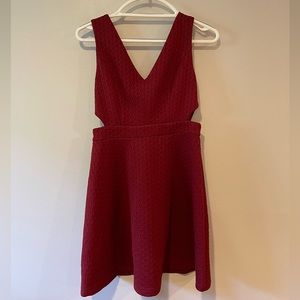 New Skater Red Cut-out Dress